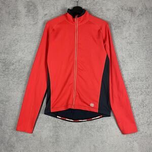 Novara Cycling Jacket Mens Medium Full Zip Long Sleeve Reflective Pockets Bike